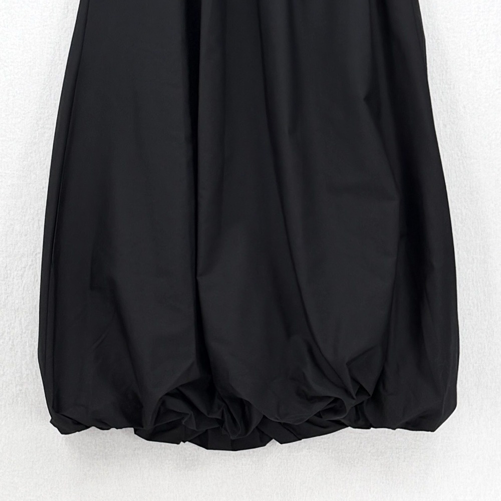 ENZA COSTA Poplin Bubble Skirt Women XS Black Cotton Midi Elastic Waist Casual - Picture 9 of 16